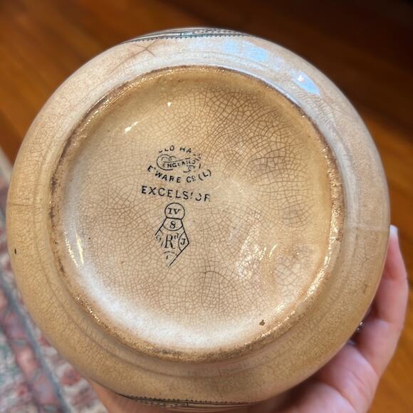 19th Century Drinking Vessel/Jug January 8, 1880 - Old Hall Excelsior Blue - Picture 6 of 9